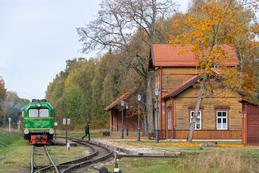 Bahnhof Surdegis an der Strecke Panevėžys-Anykščiai, Litauen