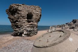 Ruinen der zaristischen Artillerieanlagen am Strand nördlich von Liepāja, Lettland