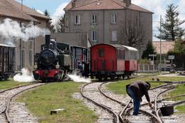 Heutige Endstation der Strecke in St.Agrève. Früher führte die Schmalspurbahn weiter nach Lamastre, dem Endbahnhof des "Train de l'Ardèche" 29.04.2019